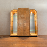 Henredon Scene Two Burl Wood Display Cabinet