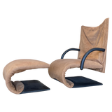 'Zen' Lounge Chair + Ottoman by Claude Brisson for Ligne Roset