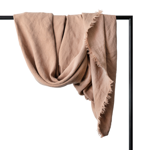 Freya Linen Throw by Cultiver - Fawn