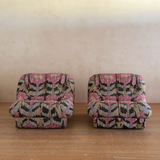 Pair of Floral "Nuvolone" Lounge Chairs by Rino Maturi For Mimo Leone & Co. 1970's