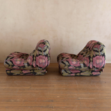 Pair of Floral "Nuvolone" Lounge Chairs by Rino Maturi For Mimo Leone & Co. 1970's