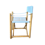 Set of 4 Canvas and Wood Chairs