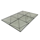 Paolo Piva 'Alanda' Black Painted Wrought Iron And Glass Coffee Table B & B Italia