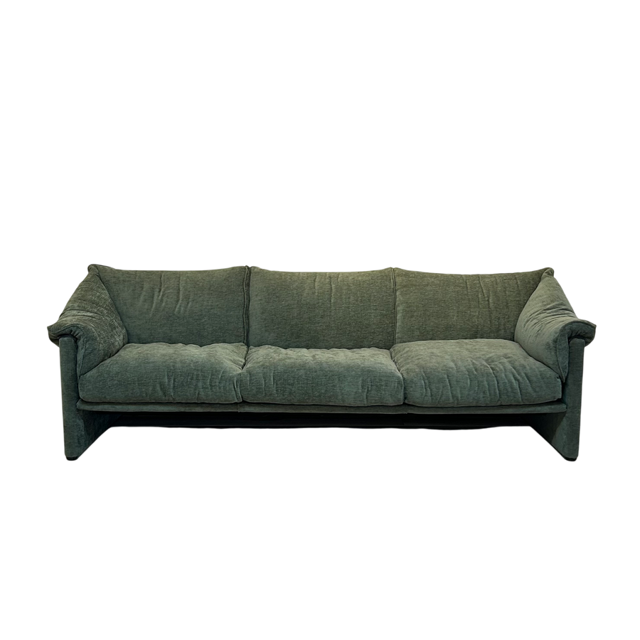 Italian 3-Seater Green Velvet Sofa