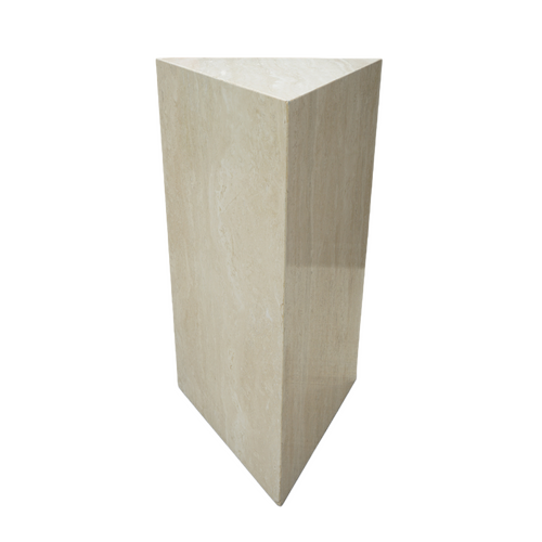 Triangular Travertine Pedestal