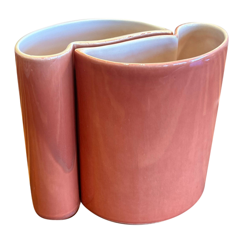 Pair of Coral Nesting Vases