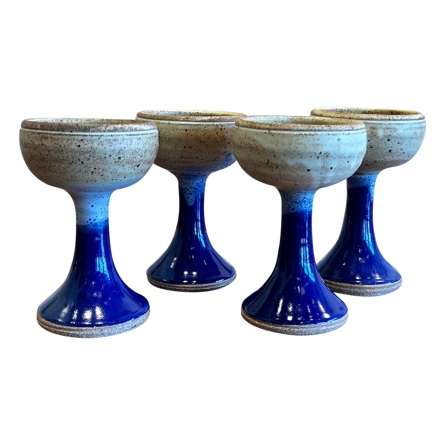 Set of 4 Ceramic Goblets