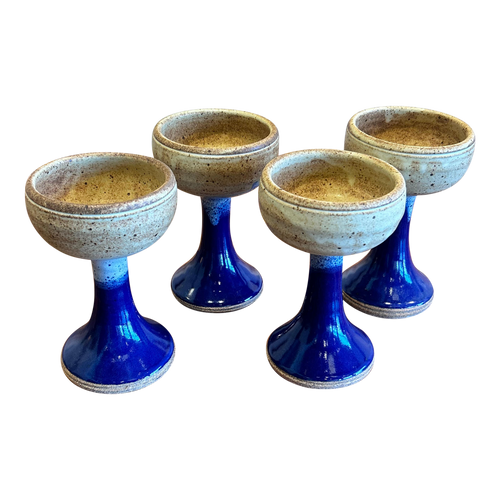 Set of 4 Ceramic Goblets