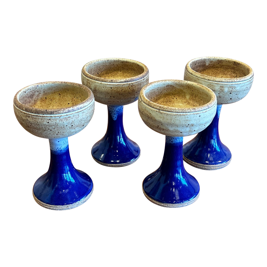 Set of 4 Ceramic Goblets