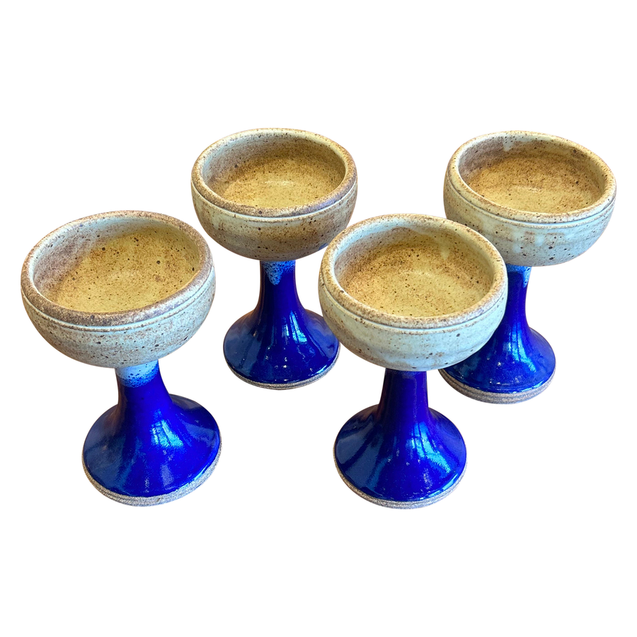 Set of 4 Ceramic Goblets