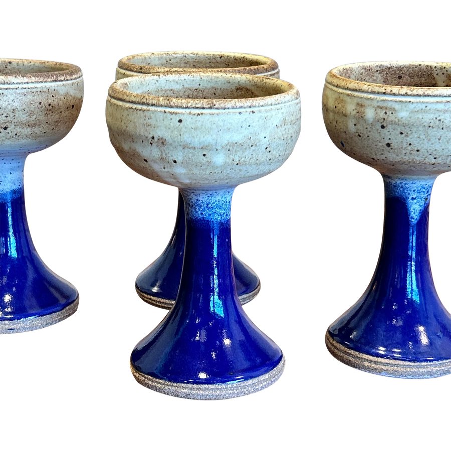 Set of 4 Ceramic Goblets