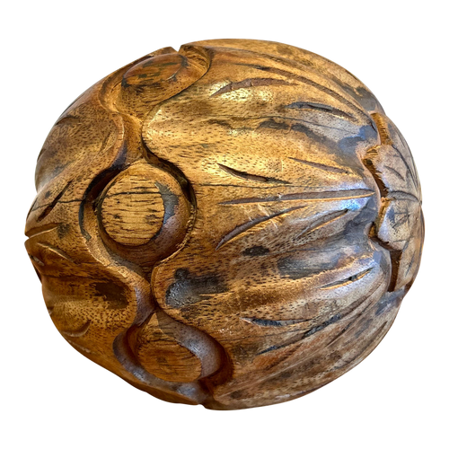 Etched Decorative Wood Ball