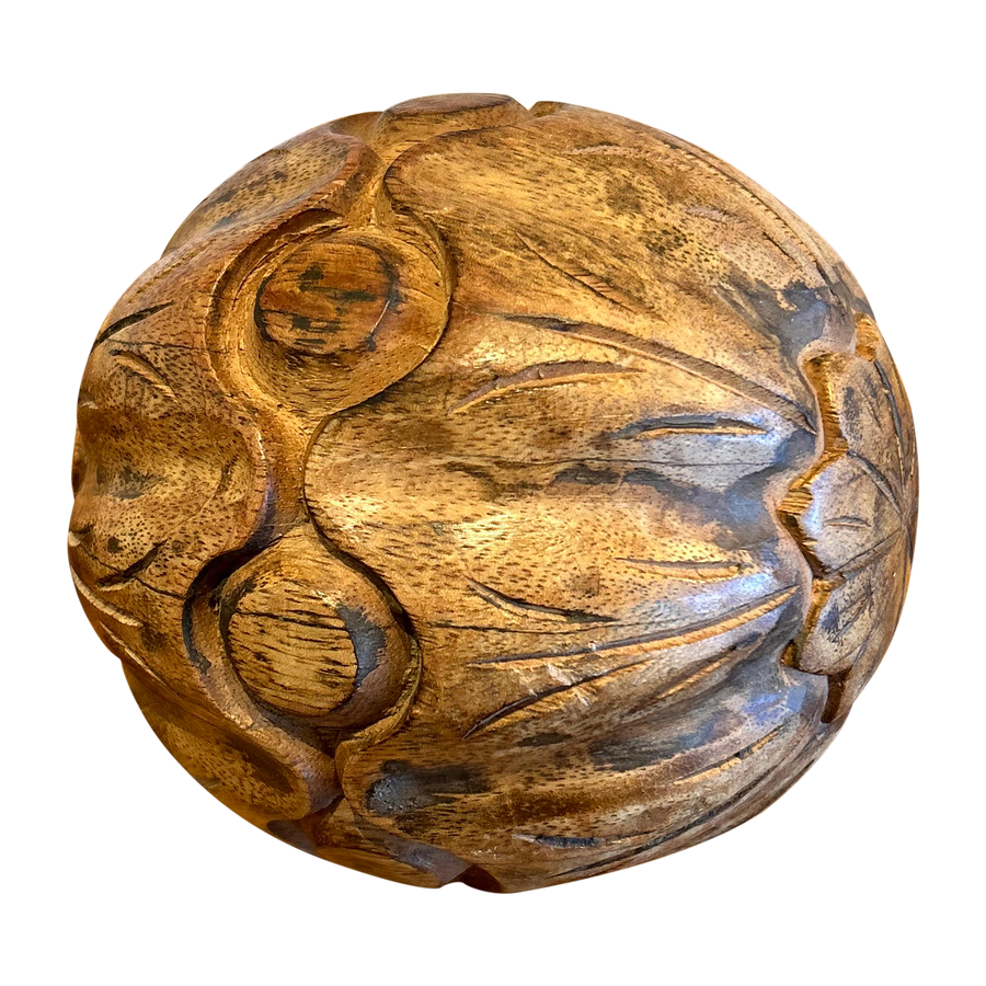 Etched Decorative Wood Ball