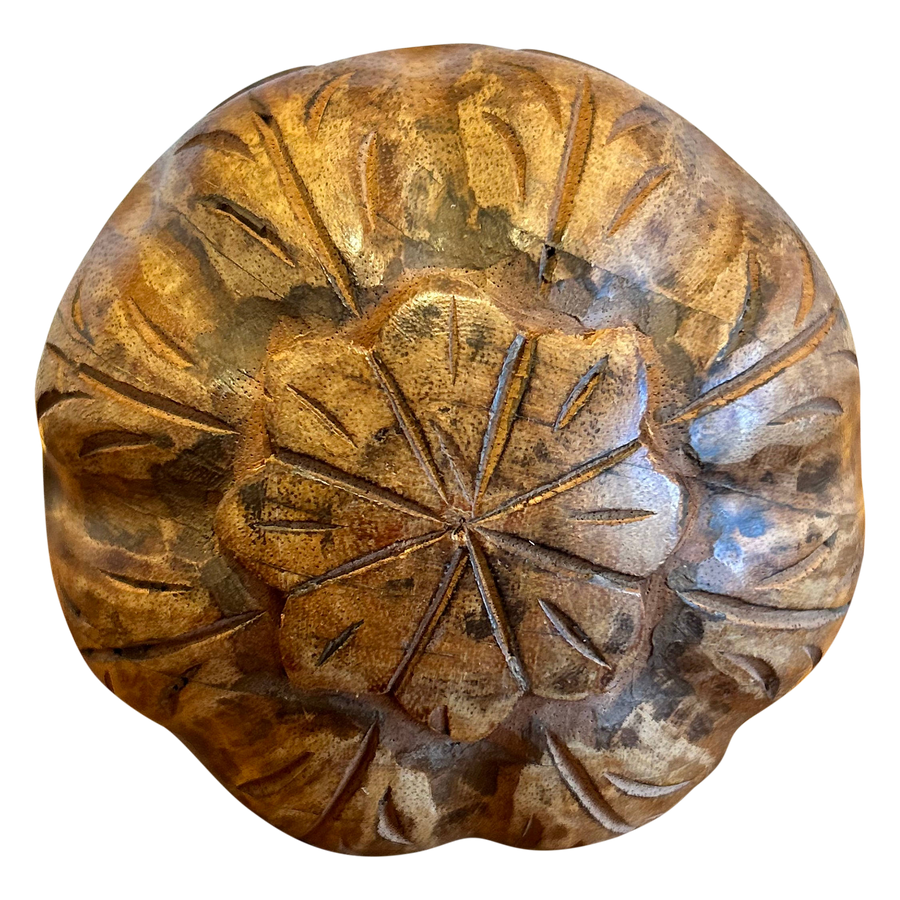 Etched Decorative Wood Ball