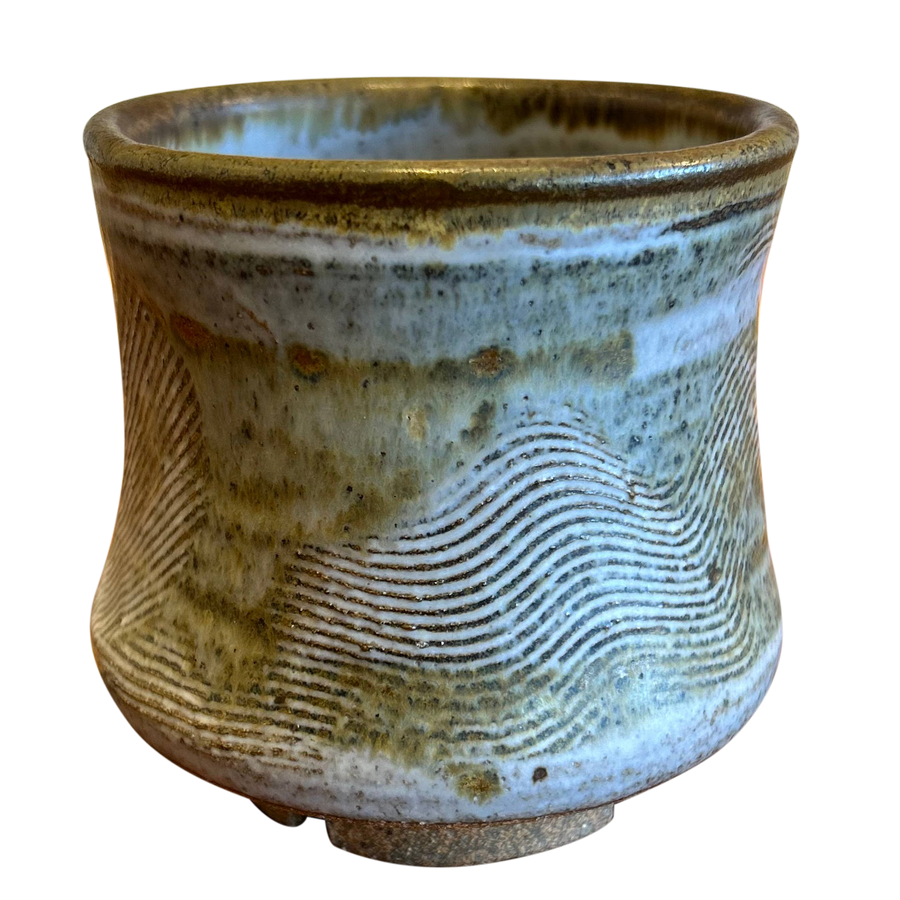 Wavy Textured Ceramic Pot