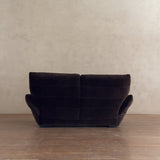 Channeled Chocolate Velvet Loveseat