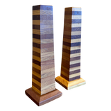 Pair of Tall Striped S + P Shakers