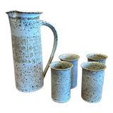 Speckled Ceramic Pitcher and Cup Set