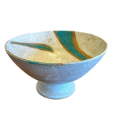 Teal Accent Footed Bowl