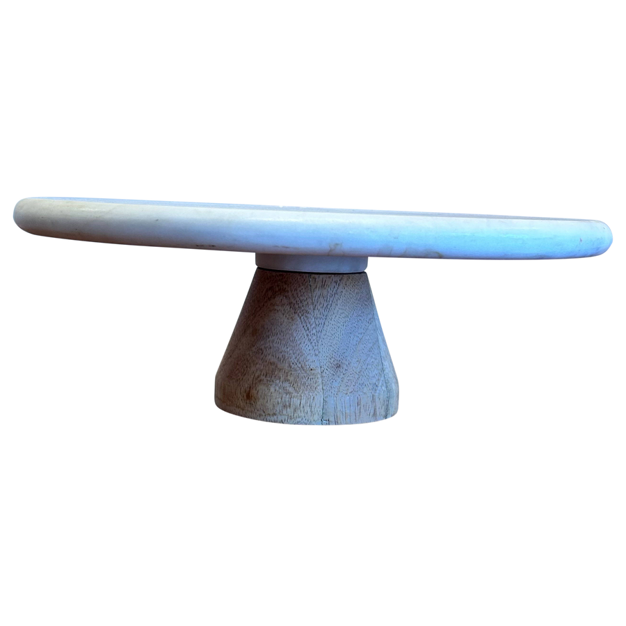 Wood Base Marble Stand