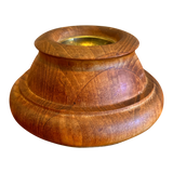 Wood and Brass Candleholder