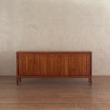 French Pine Credenza with Vertical Plank Sliding Doors