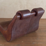 Italian Two Seater Leather Wave Chaise Lounge