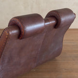Italian Two Seater Leather Wave Chaise Lounge