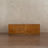 Burl Wood and Brass Sideboard, 1970s