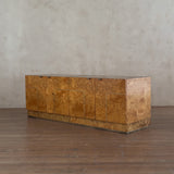 Burl Wood and Brass Sideboard, 1970s