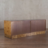 Burl Wood and Brass Sideboard, 1970s