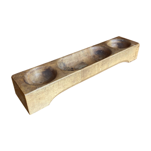 Sectioned Wood Footed Tray