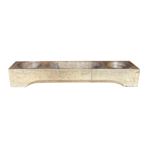 Sectioned Wood Footed Tray