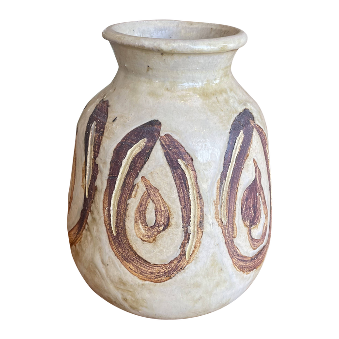 Brushstroke Droplet Detail Ceramic Vessel