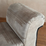 Pair of Italian Suede Armless Lounge Chairs, 1970s