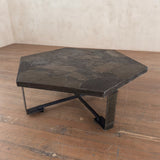 Hexagonal Slate Mosaic Top Coffee Table, 1970s