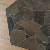 Hexagonal Slate Mosaic Top Coffee Table, 1970s