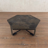 Hexagonal Slate Mosaic Top Coffee Table, 1970s