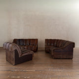 5 Piece Leather Snake Sofa