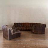 5 Piece Leather Snake Sofa