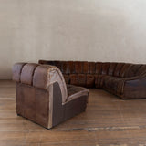 5 Piece Leather Snake Sofa