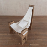 Three Leg Oak Sling Lounge Chair