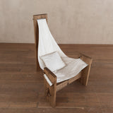 Three Leg Oak Sling Lounge Chair