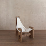 Three Leg Oak Sling Lounge Chair