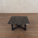 Square Breccia Stone Top End Table