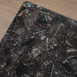 Square Breccia Stone Top End Table