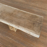 Vintage French Solid Oak Bench