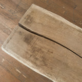 Vintage French Solid Oak Bench