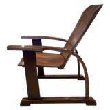 Rare Antique Sculptural Reclining Chair