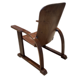 Rare Antique Sculptural Reclining Chair